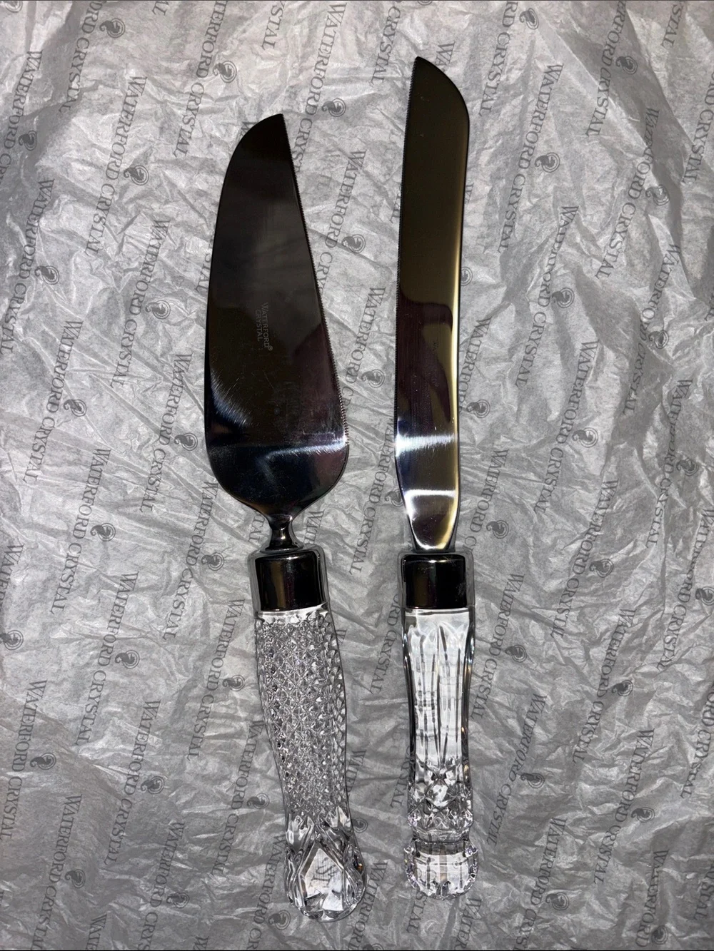 Waterford Crystal Cake Server and Knife Set